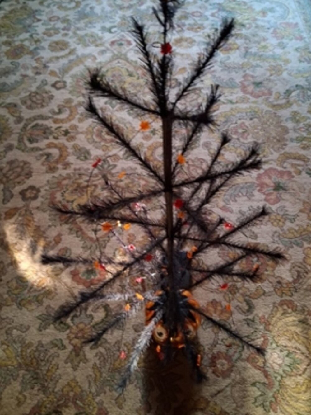 Christopher Radko Black Feather Halloween Tree Jack O' Lantern Pumpkin - Picture 6 of 12